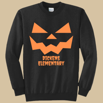 Adult Crewneck - Fall Holidays - Jack O' Lantern - Orange Thumbnail