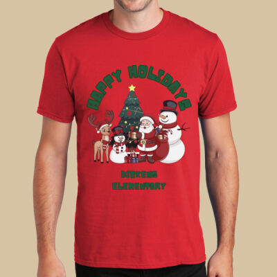 Adult T-Shirt - Winter Holidays - Happy Holidays - Green Thumbnail
